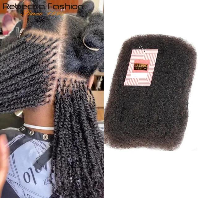 Brésilien Afro crépus en vrac cheveux humains pour tressage Remy cheveux Bundle QVR Remy cheveux en vrac sans attachement péruvien Afro crépus en vrac