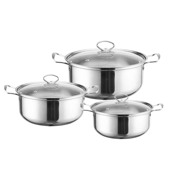 Ensemble 6 Casseroles Inox Design Moderne - Cuisine Africaine & Caribéenne