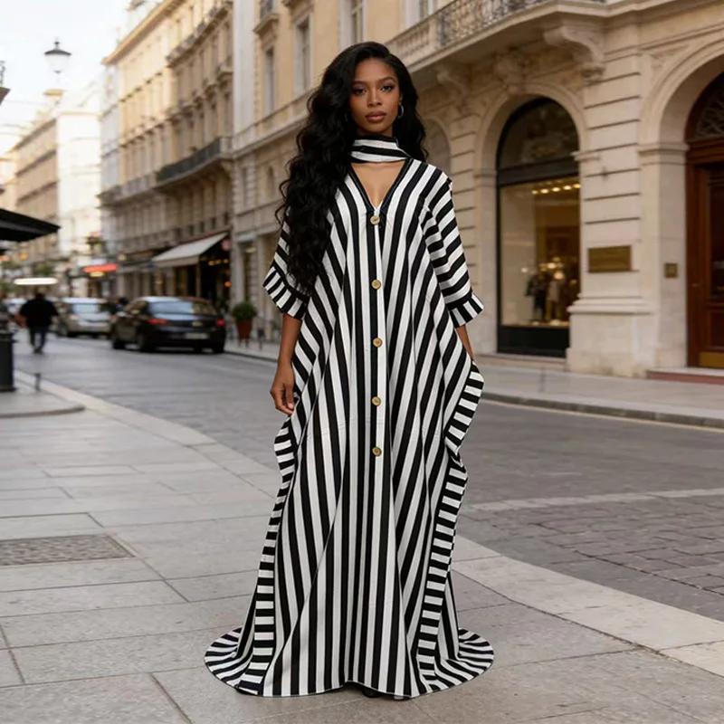 Robe Africaine Dashiki Kaftan Élégant - Grande Taille Femme