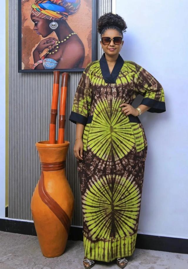 Robe Africaine Dashiki Maxi - Boubou Femme Été Ankara