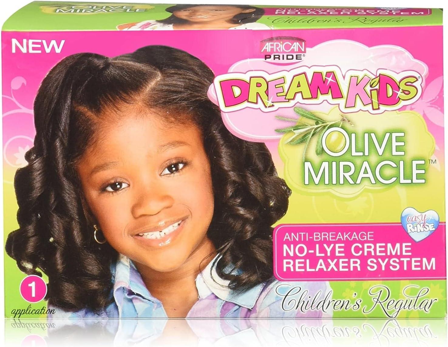 African Pride Kit Défrisant Cheveux Épais pour Enfants