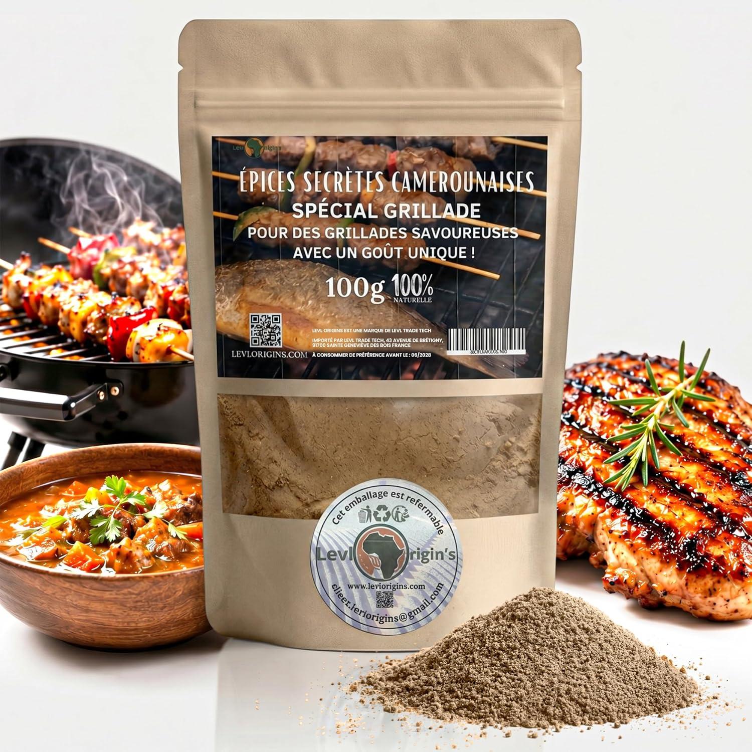 Épices Camerounaises Levl Origin's - Mélange Grillade 100g
