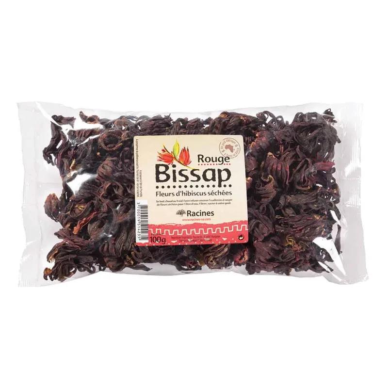 Fleurs d'hibiscus rouge Racines 100 g