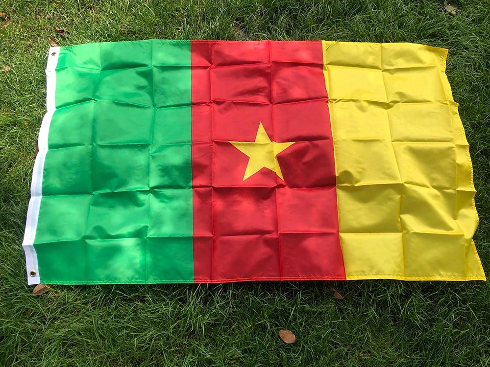 Drapeau Cameroun 90x150cm - Bannière Polyester à Suspendre