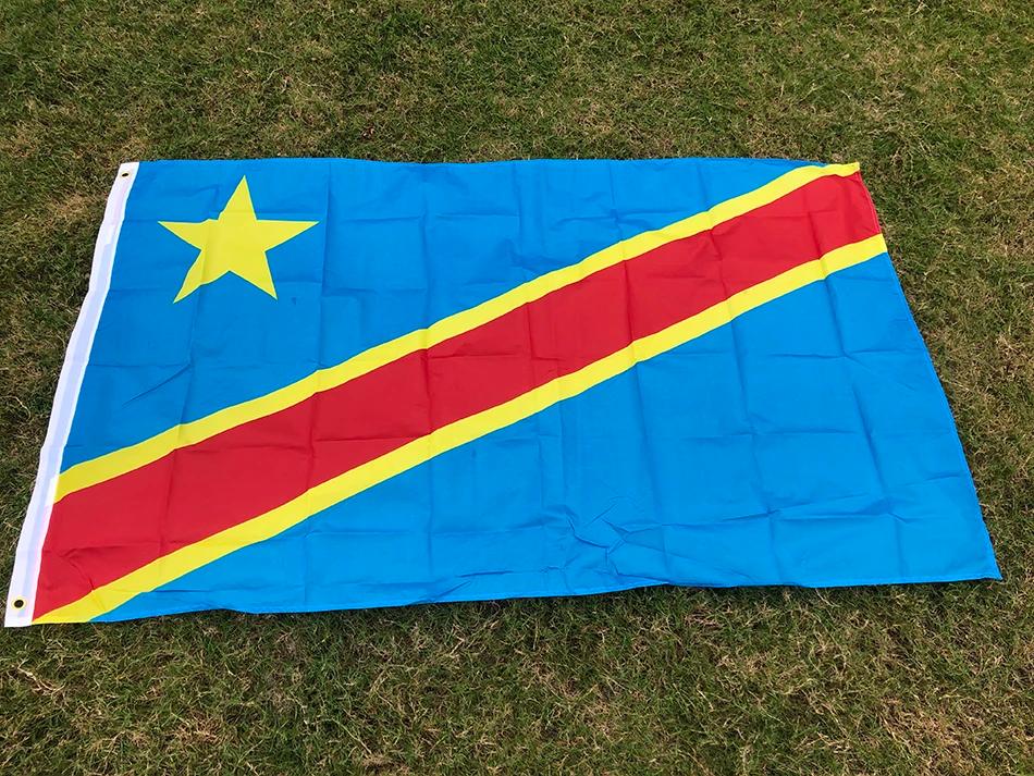 Drapeau République Démocratique du Congo 90x150cm - Bannière Polyester