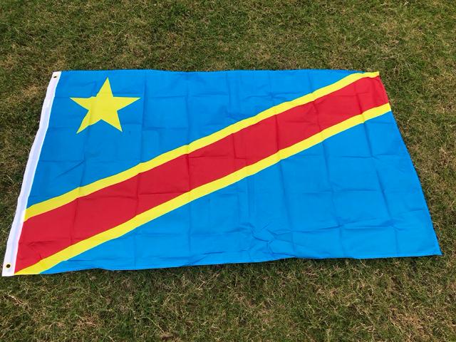 Drapeau République Démocratique du Congo 90x150cm - Bannière Polyester