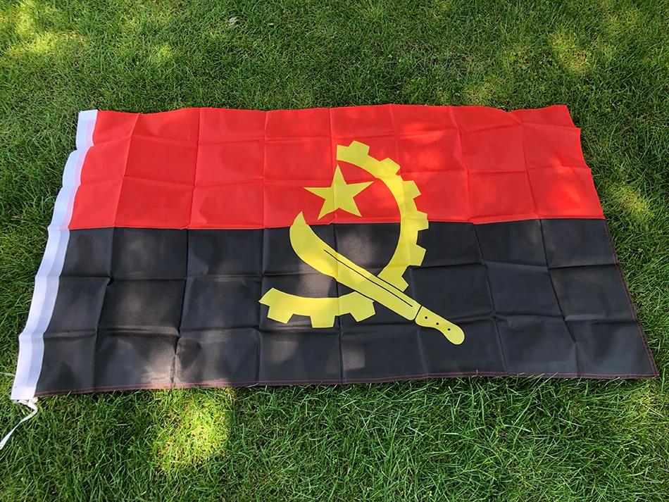 Drapeau Angola 90x150cm - Bannière Polyester à Suspendre