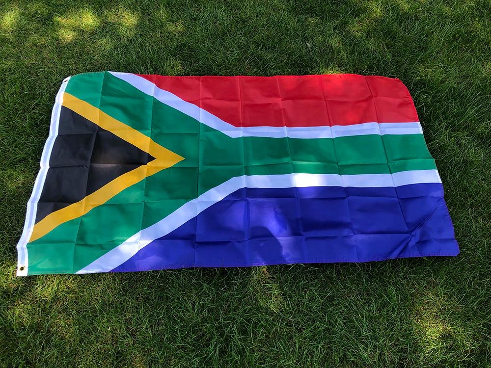 Drapeau Afrique du Sud 90x150cm - Bannière Polyester à Suspendre