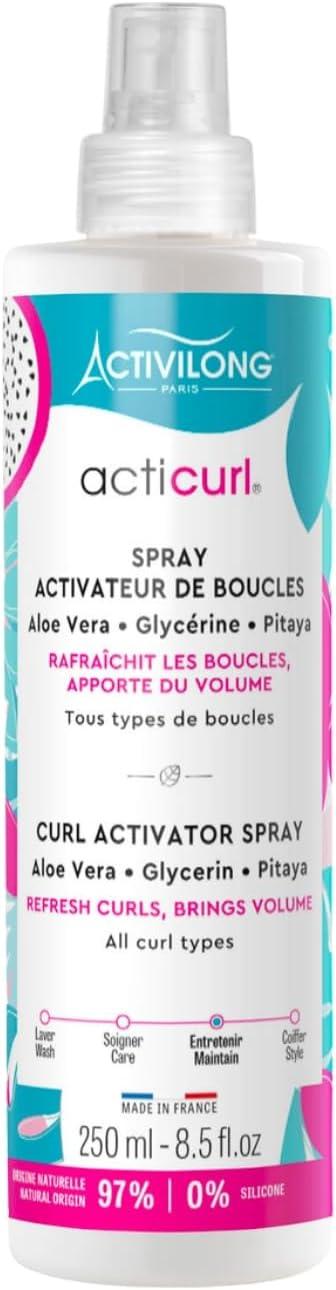 ACTIVILONG - Spray Activateur De Boucles Acticurl - Définit Les Boucles Et Apporte Du Volume - Texture Non Grasse - 97% D'Ingrédients Naturels - Made