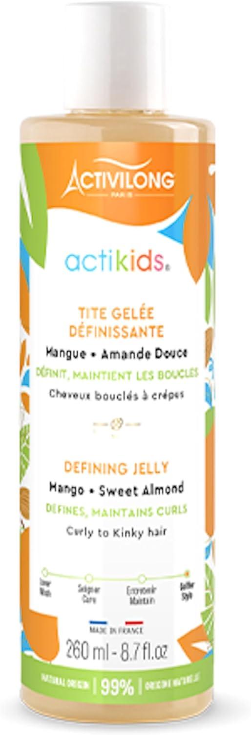 ACTIVILONG - Tite Gelée Définissante Actikids - Cheveux Bouclés À Crépus - Dès 3 ans - Amande Douce Et Mangue - 98% D'Ingrédients Naturels - Vegan - P