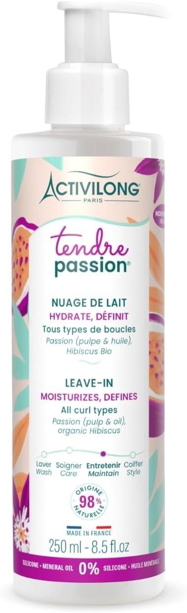 ACTIVILONG - Nuage de Lait Tendre Passion - Cheveux Ondulés, Bouclés, Frisés et Crépus - 98% d'ingrédients d'origine naturelle - Sans Silicone - Sans