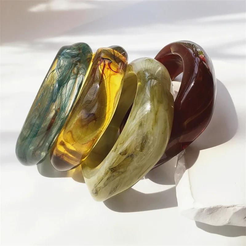 Bracelet Carré Acrylique Vintage - Bijou Élégant pour Femmes