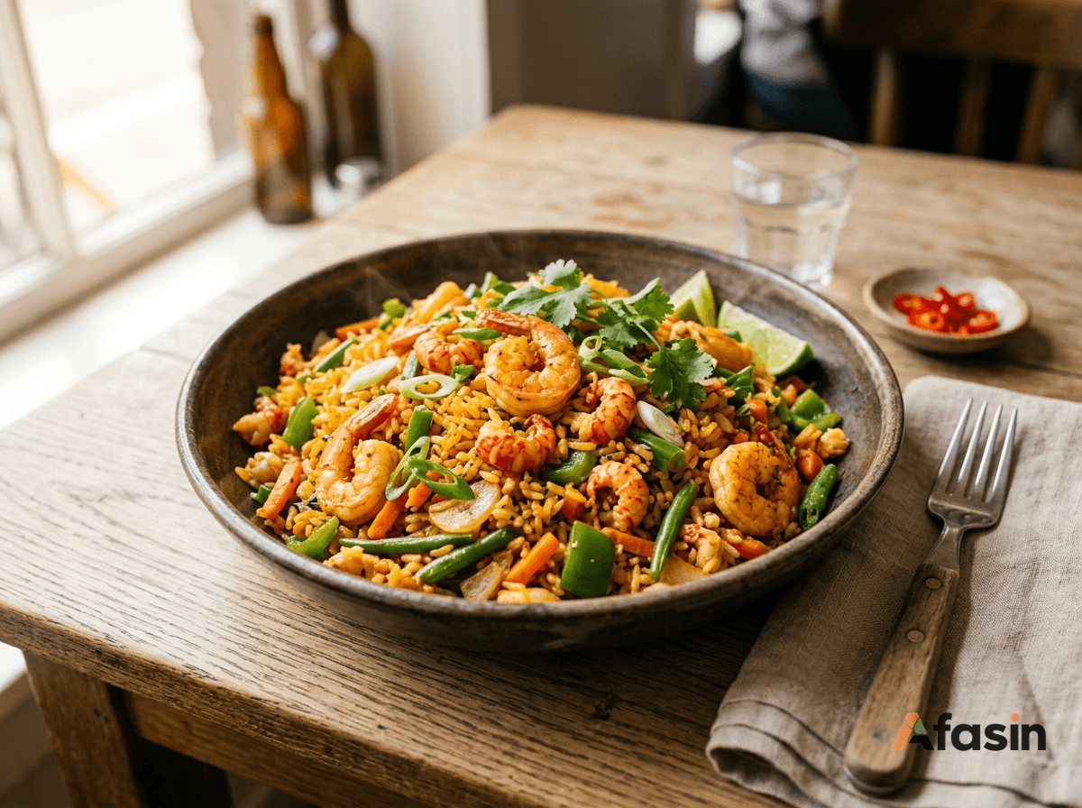 Riz Sauté aux Fruits de Mer
