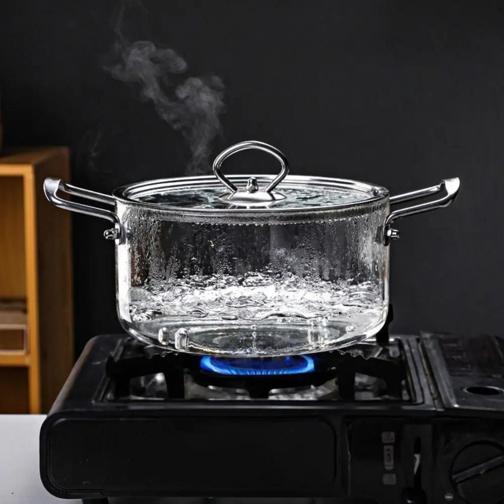 Casserole en Verre Borosilicate - Résistant à la Chaleur avec Couvercle