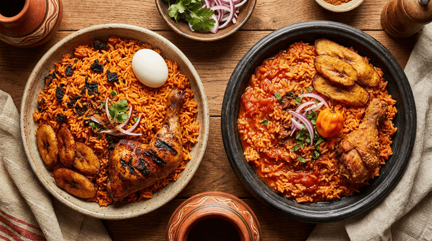 Jollof rice ghanéen vs nigérian : la vraie histoire d'une rivalité culinaire