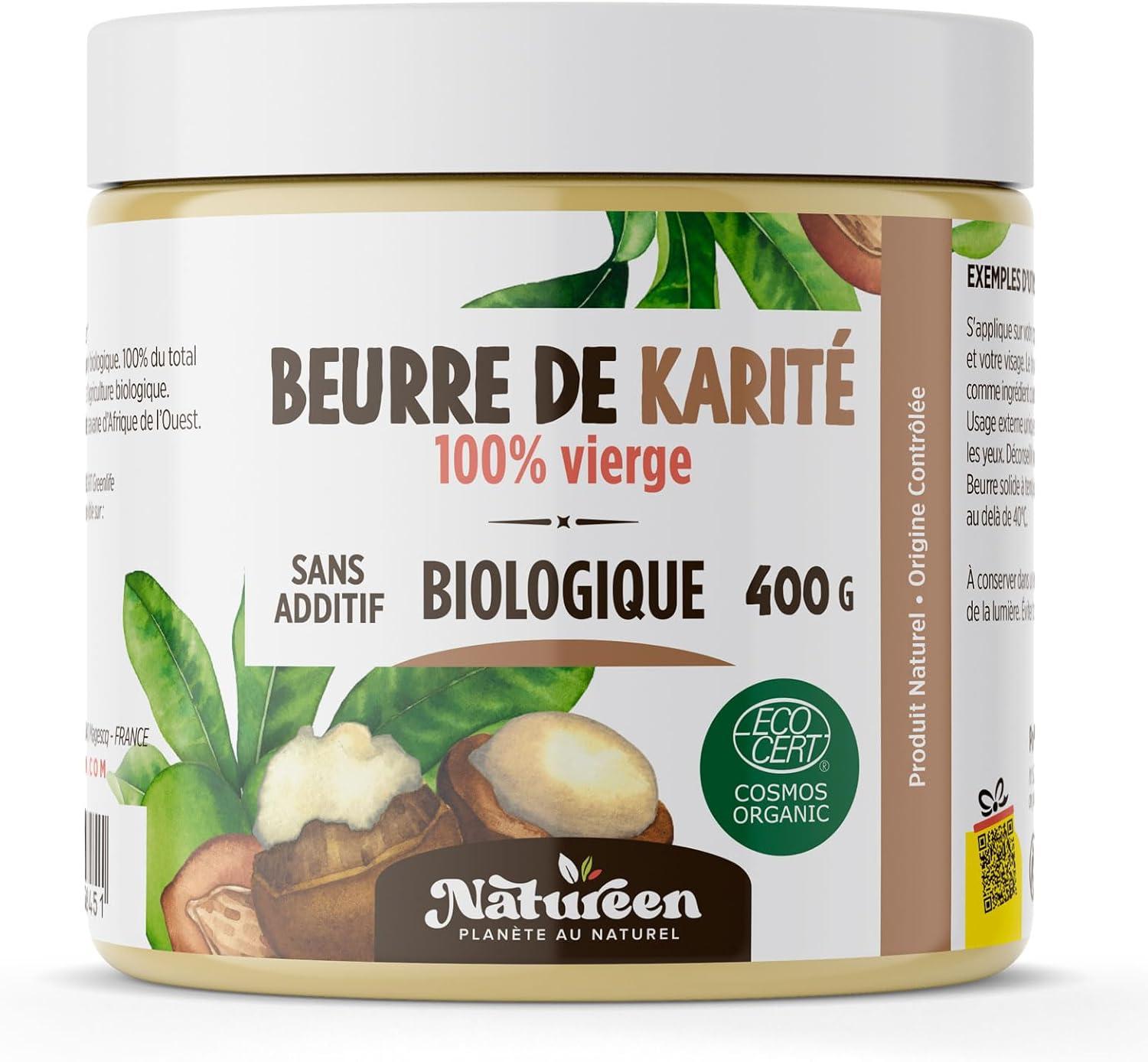 Beurre de Karité Brut Bio 400g - 100% Naturel Non Raffiné