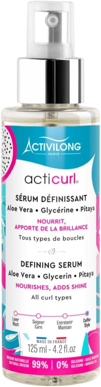 ACTIVILONG - Sérum Définissant Acticurl - Sans Rinçage - Définit Et Nourrit Tous Types de Boucles - Élimine Les Frisottis - 99% D'Ingrédients Naturels