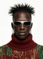 Pull de Noël tendance avec motif Bamiléké Cameroun – Image 2