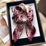 Foulard de Luxe Carré, Élégant Multi-Couleur en Satin Doux – 70 × 70 cm – Image 28