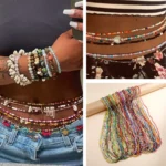 Chaîne de taille perlée artisanale pour femme – Bijoux africains Baya Mayaka | Body Chain élégante multicolore