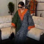 Robe Chic longue élégante à col en V pour femmes– Robe patchwork printemps