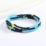 Chaîne de taille perlée artisanale pour femme – Bijoux africains Baya Mayaka | Body Chain élégante multicolore – Image 12