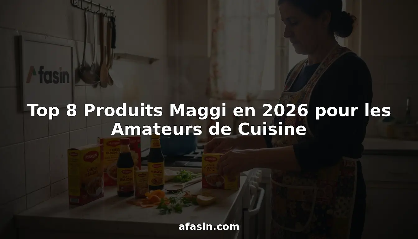 Une femme range soigneusement ses produits Maggi sur les étagères de sa cuisine.